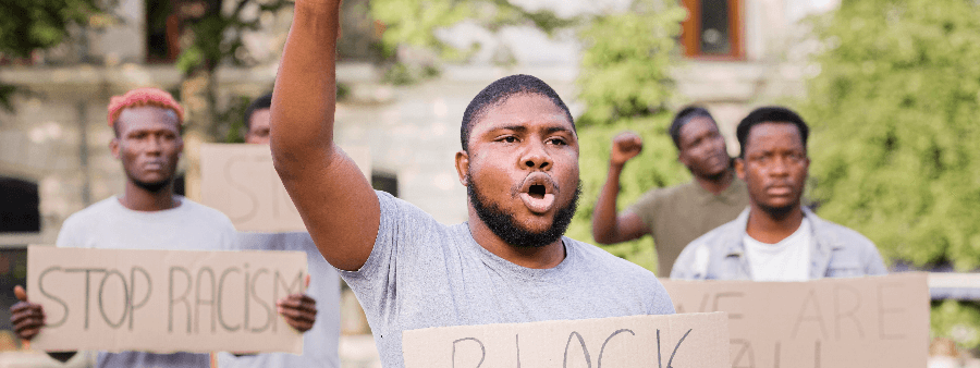 Injúria racial: fotografia de um protesto Black Live Matters